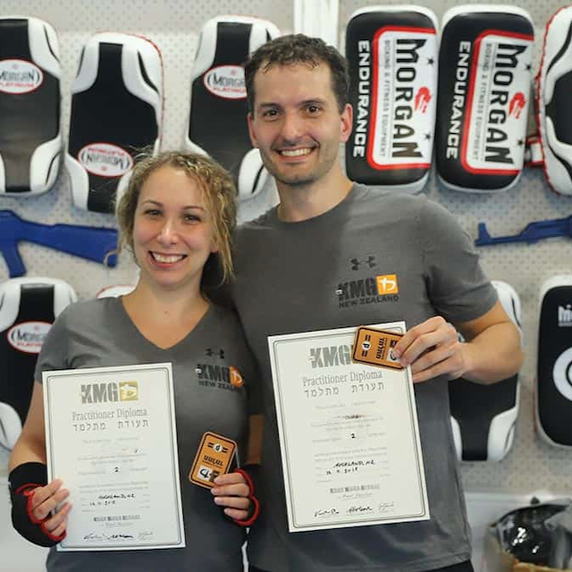 Krav Maga Auckland students at different progression levels during training