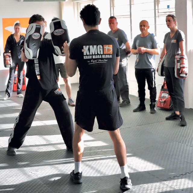 Brad teaching a beginners Krav Maga class on Auckland's North Shore