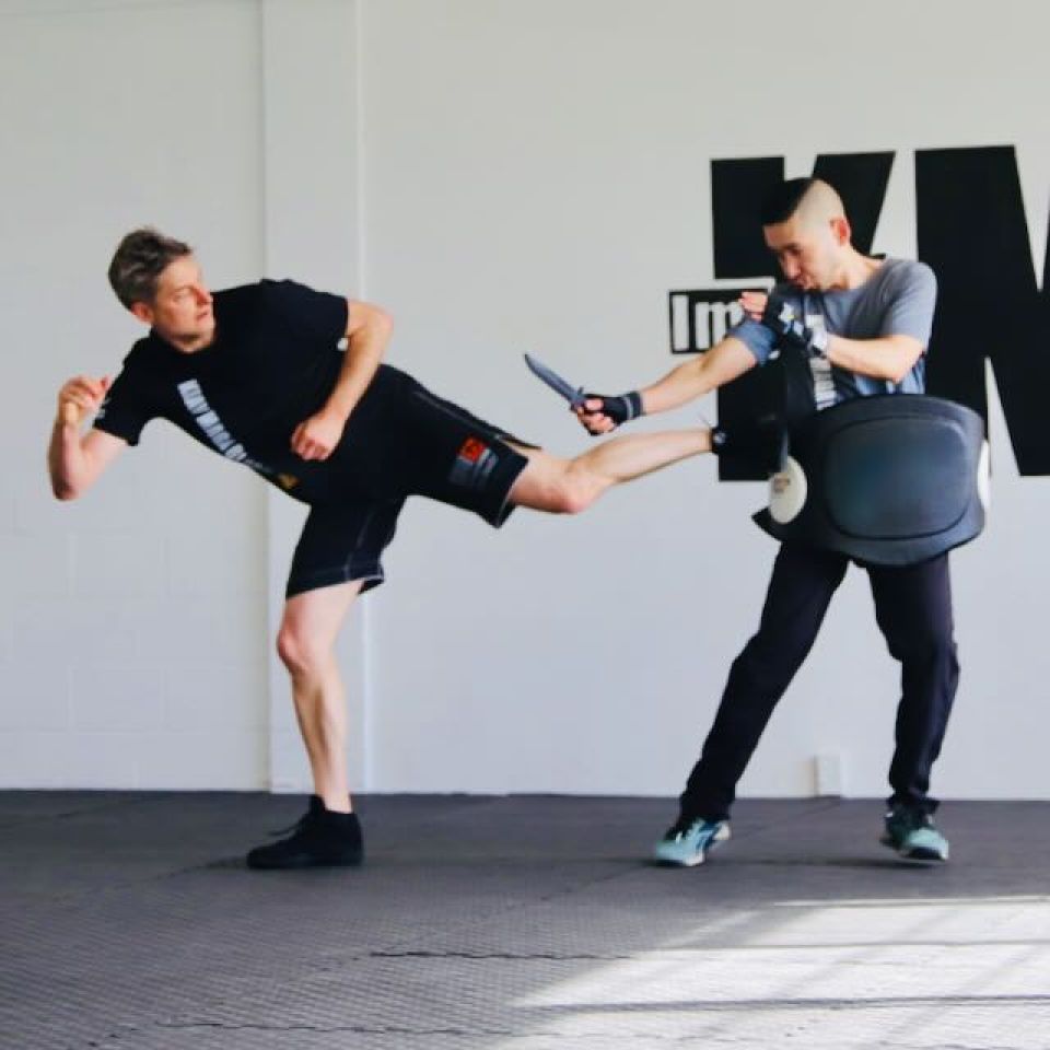 KMG New Zealand students training in a Krav Maga self-defence class