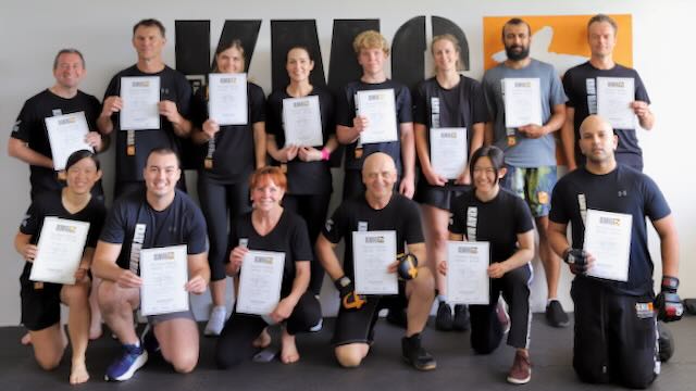 Krav Maga Auckland members at a grading, North Shore